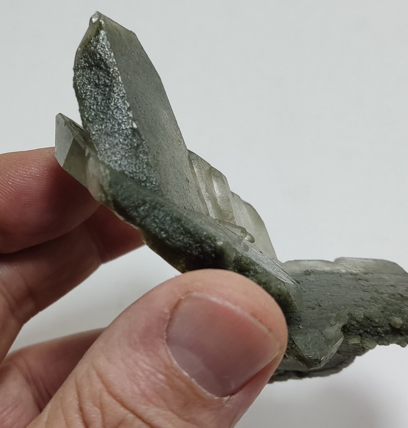 An Aesthetic Natural beautifully terminated Chlorite Quartz cluster 113 grams