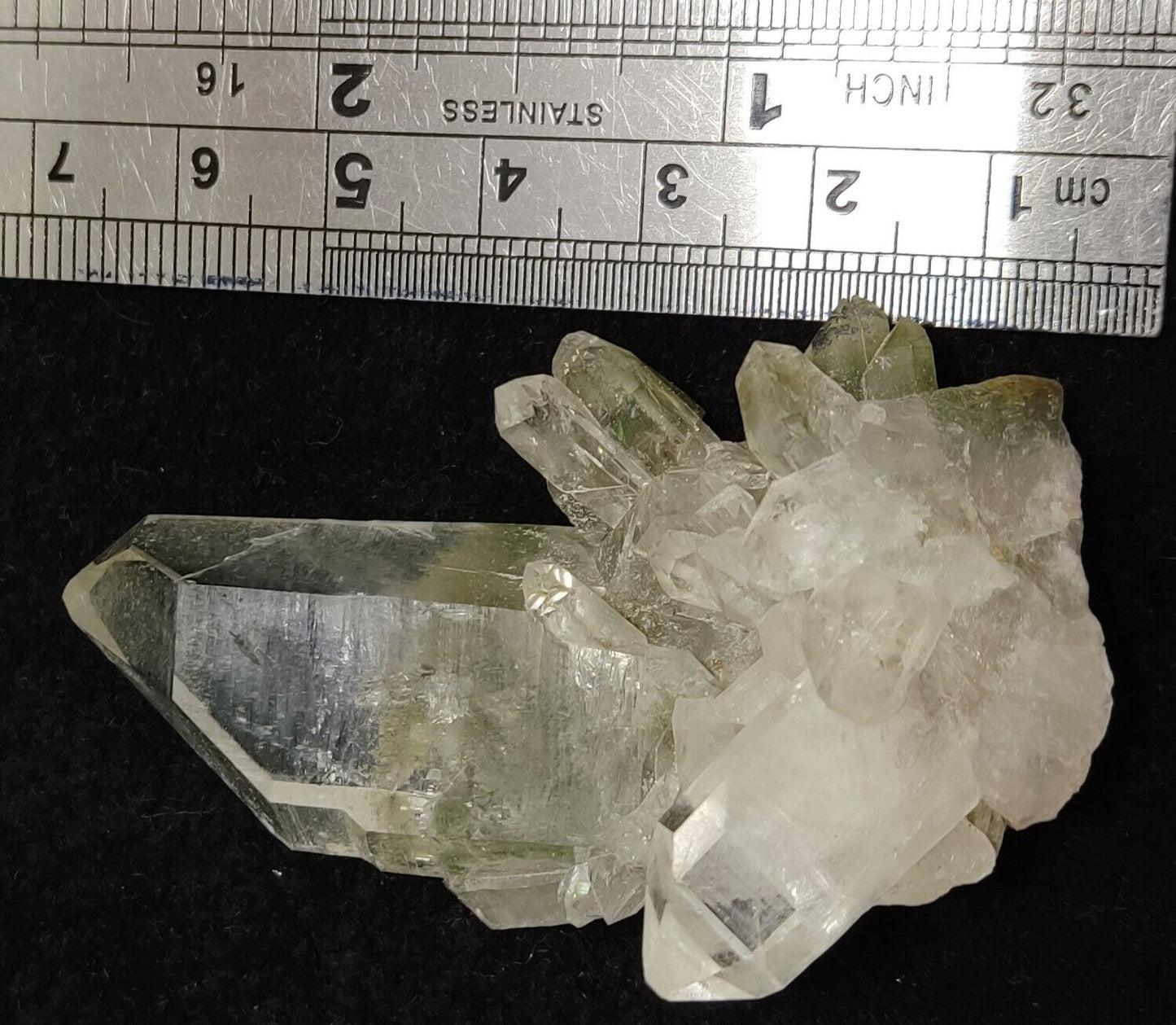 A very Aesthetic Natural beautifully terminated Chlorite Quartz cluster 37 grams