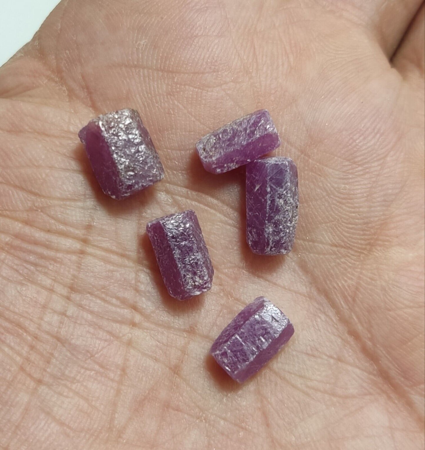 45 grams terminated lot of ruby crystals with Trapiche Patterns