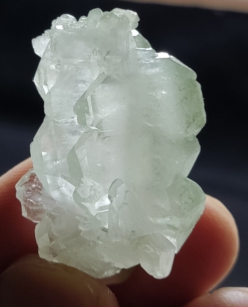 An Aesthetic specimen of Quartz cluster with chlorite spots 17 grams