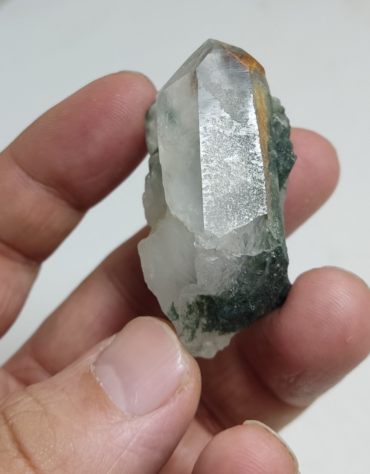 An Aesthetic Natural beautifully terminated Chlorite Quartz cluster 44 grams