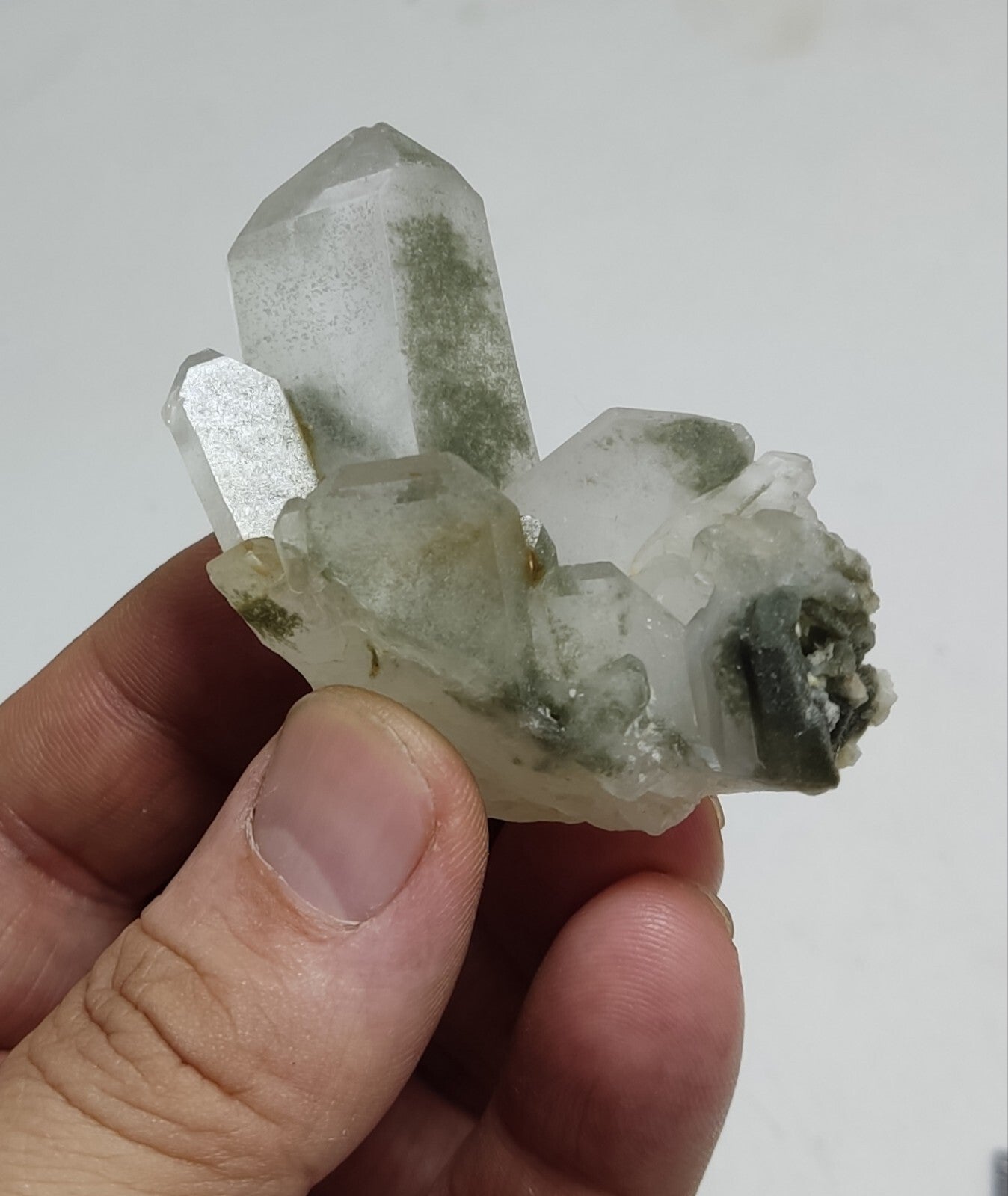 An Aesthetic Natural beautifully terminated Chlorite Quartz specimen 55 grams