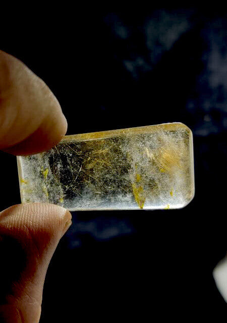 Natural Rutiles Quartz Tumble 14 Grams.