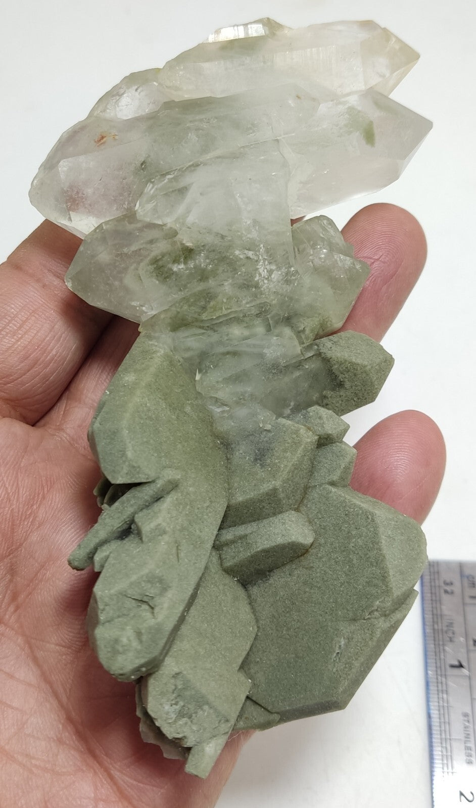 An Aesthetic Natural beautifully terminated Chlorite Quartz cluster 196 grams