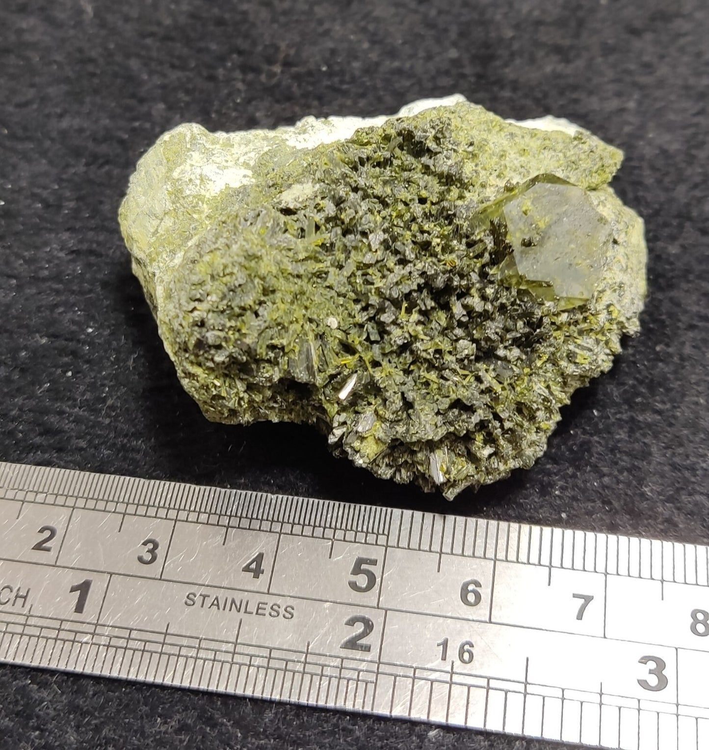 An Aesthetic terminated epidote Quartz specimen 77 grams