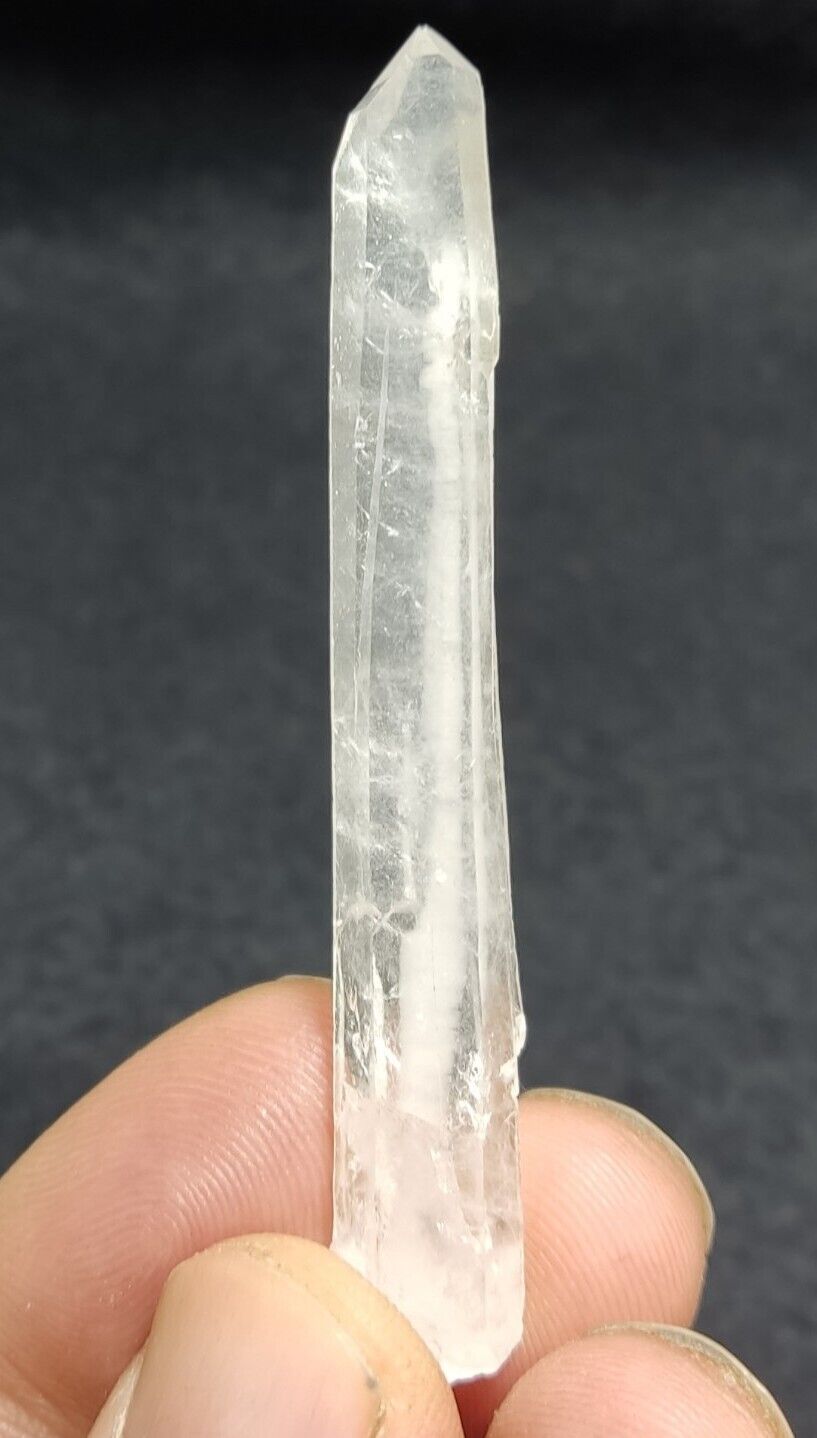 An Aesthetic elongated terminated specimen of Faden Quartz crystal 8 grams