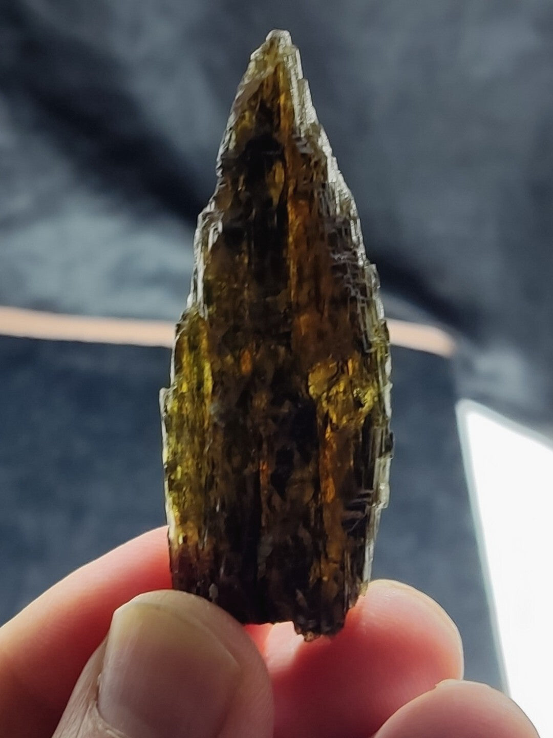 Single etched Epidote Crystal 20 grams