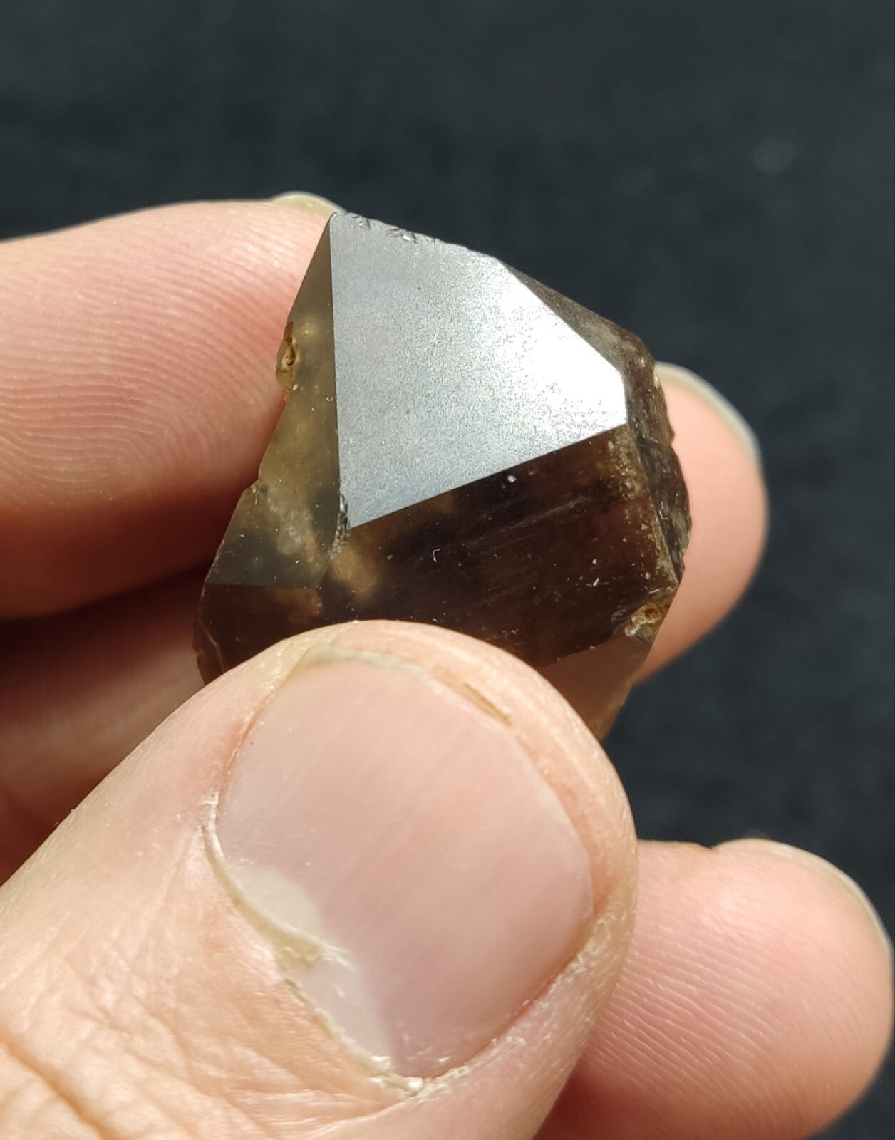 An Aesthetic double terminated smoky quartz crystal 14 grams