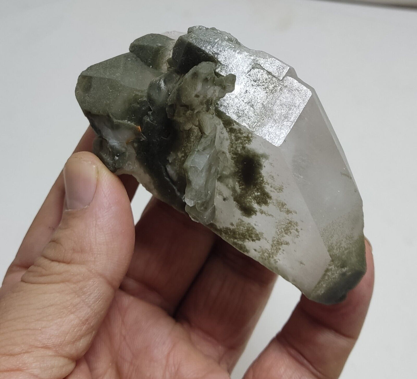 An Aesthetic Natural beautifully terminated Chlorite Quartz crystal 150 grams