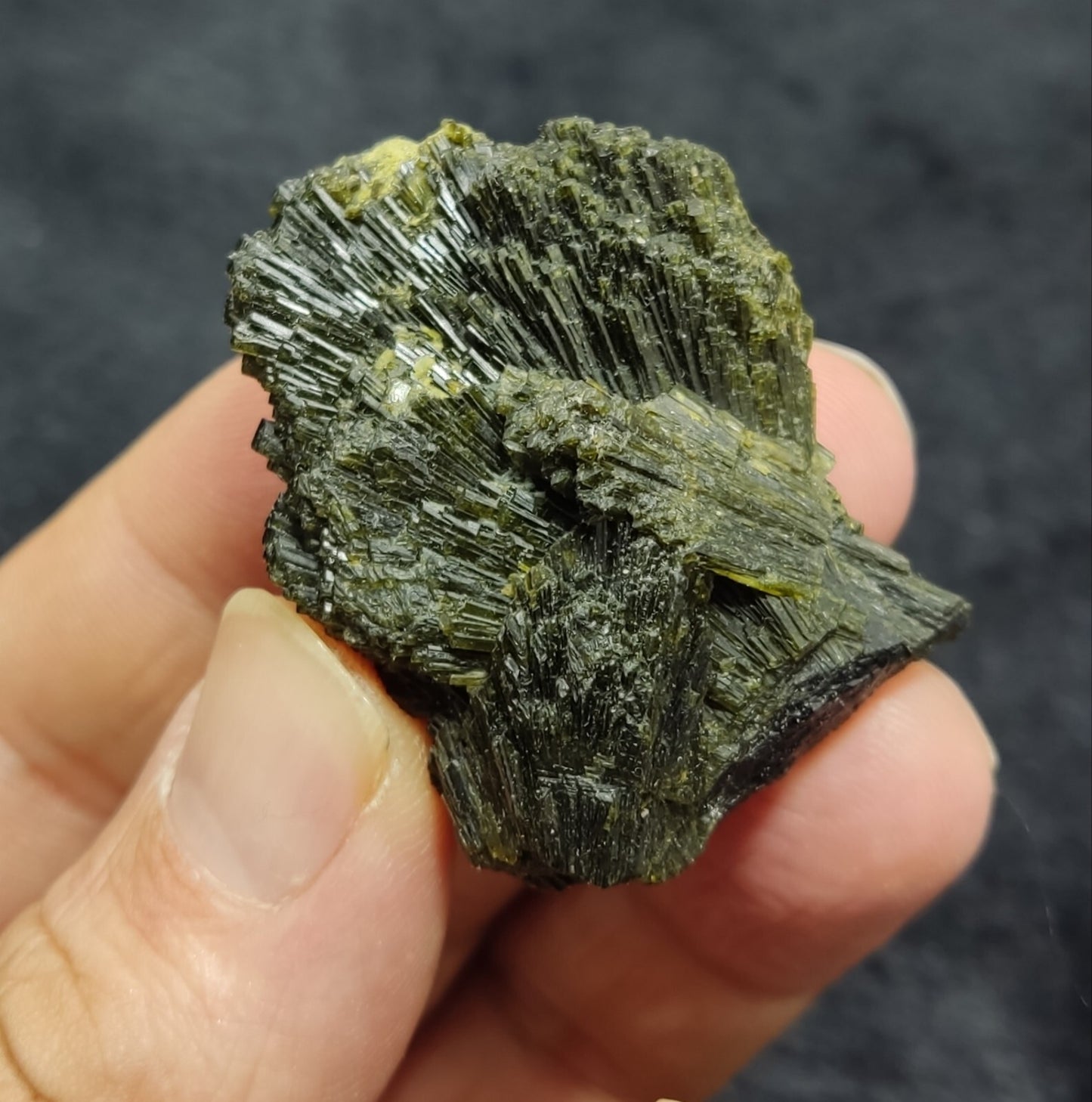 Single natural Epidote Crystal spray formations 39 grams