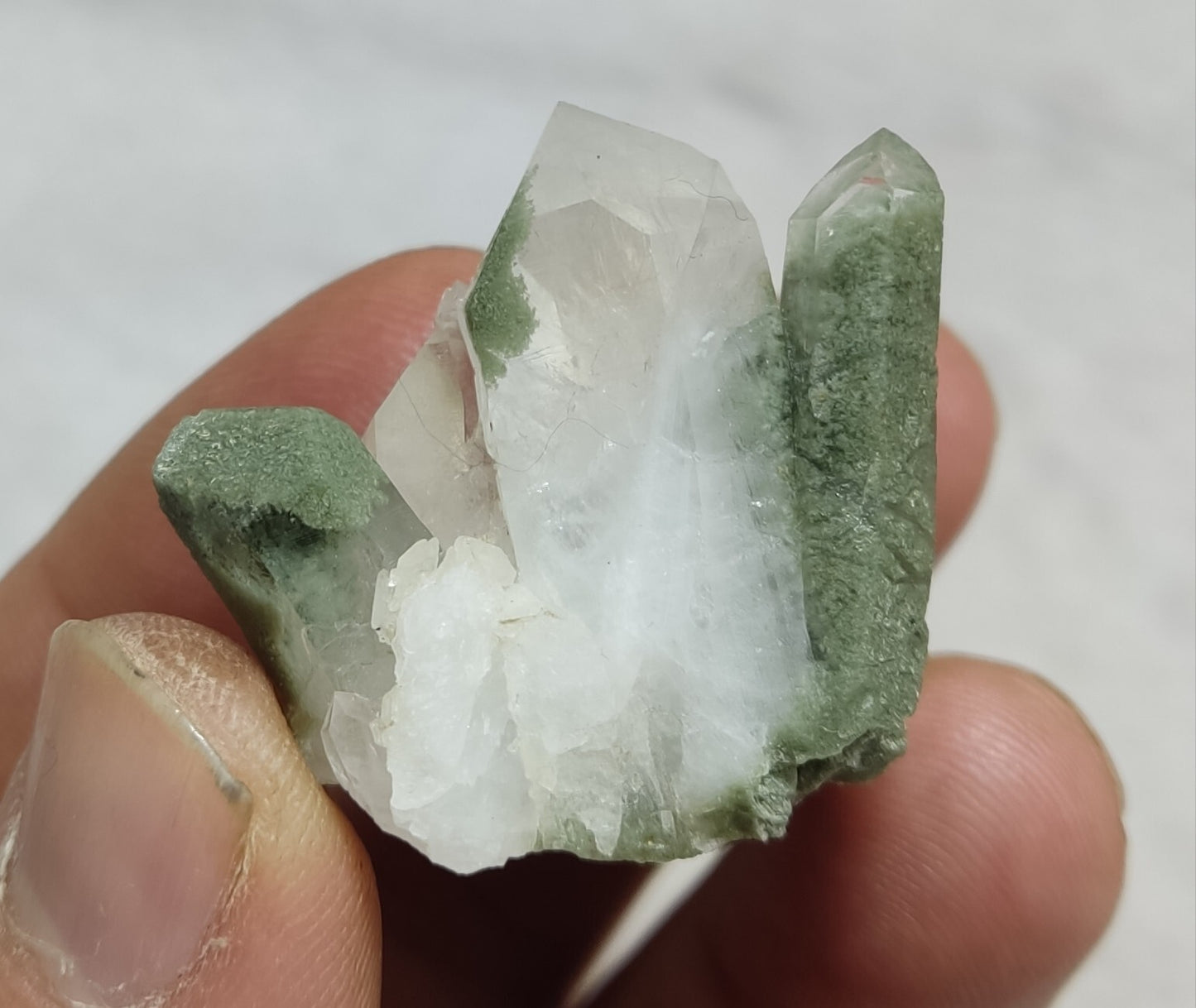 An Aesthetic Natural beautifully terminated Chlorite Quartz specimen 28 grams