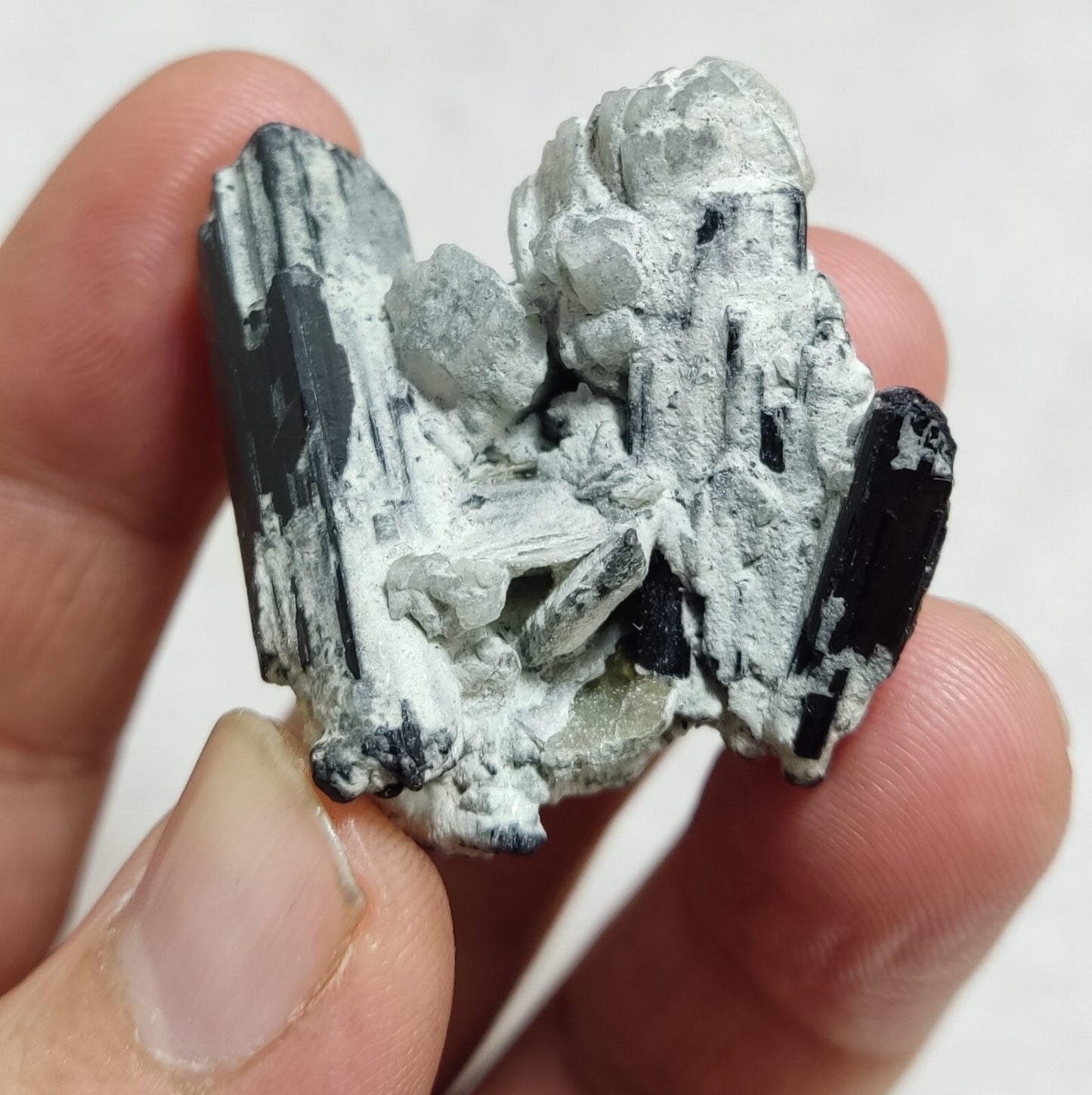 An Aesthetic Natural terminated black tourmaline cluster 25 grams