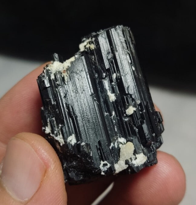 Natural twin Black Tourmalines Crystals 33 grams