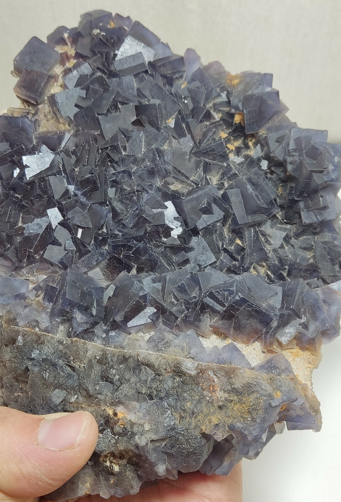 An amazing specimen of cubic light purple Fluorite 1830 grams