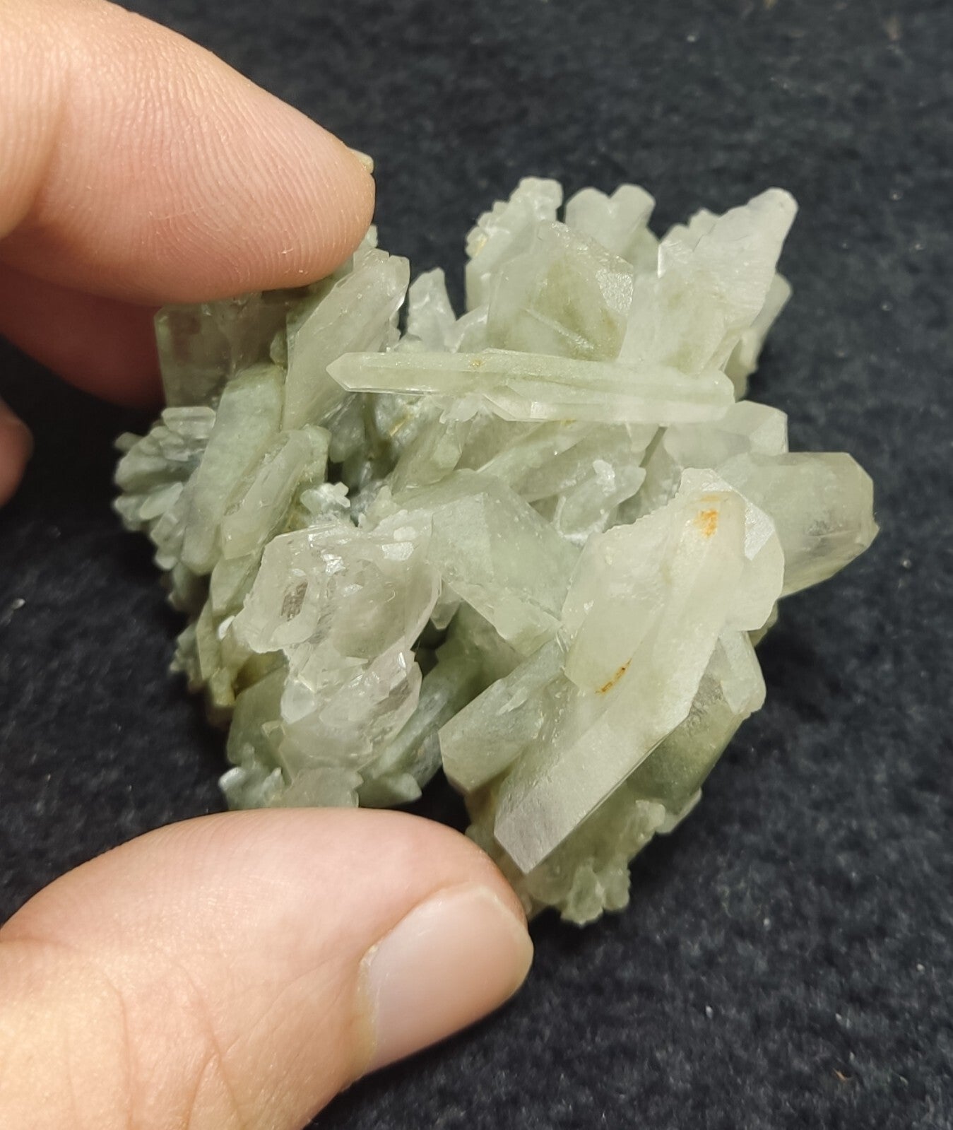 An Aesthetic specimen of chlorite Quartz cluster with brookite 62 grams