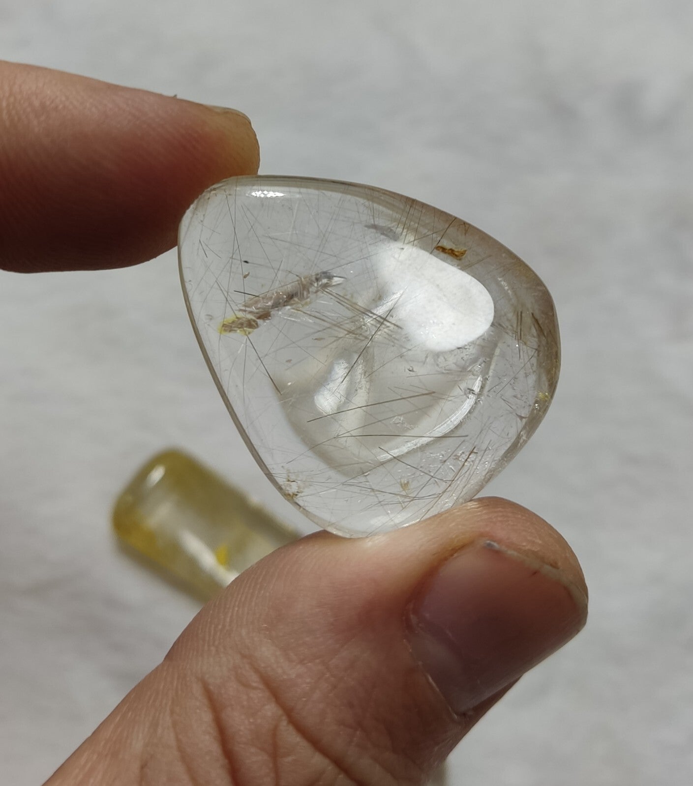 An amazing lot of Rutilated polished quartz tumbles 53 grams