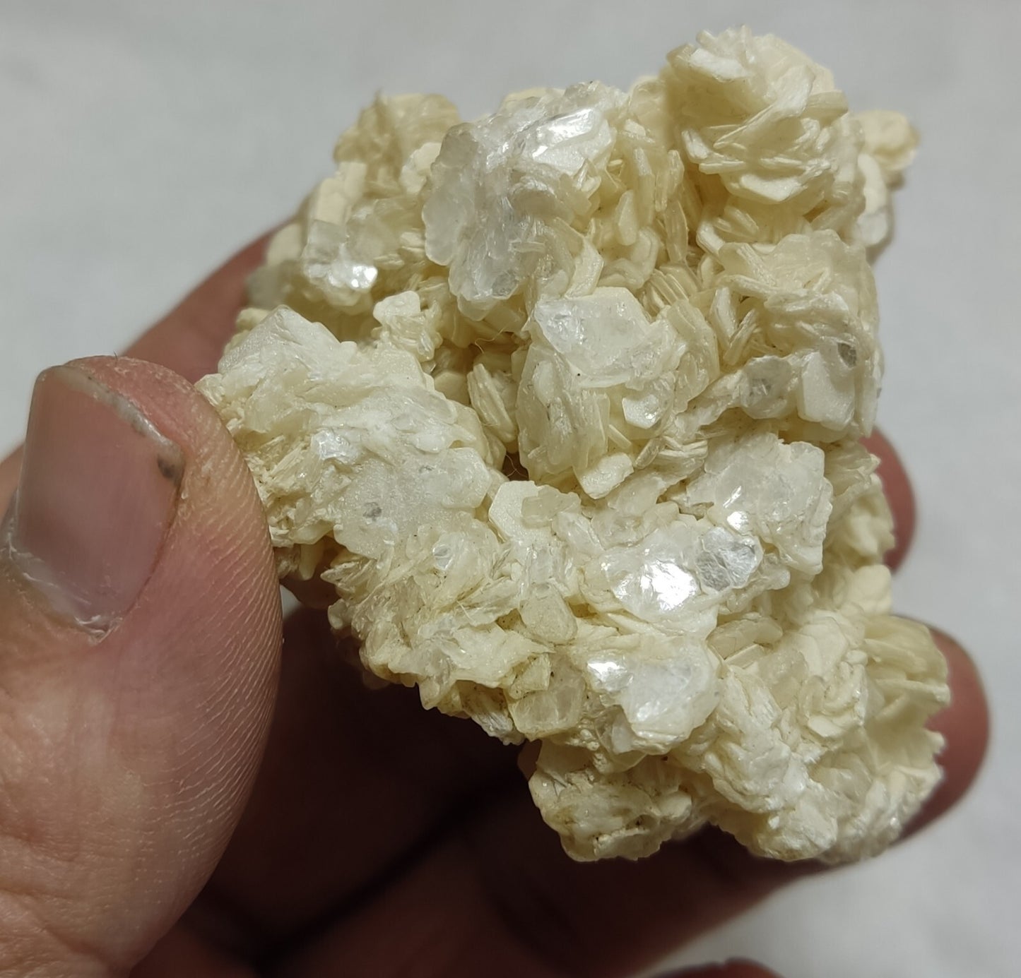 An Aesthetic specimen of muscovite cluster 118 grams