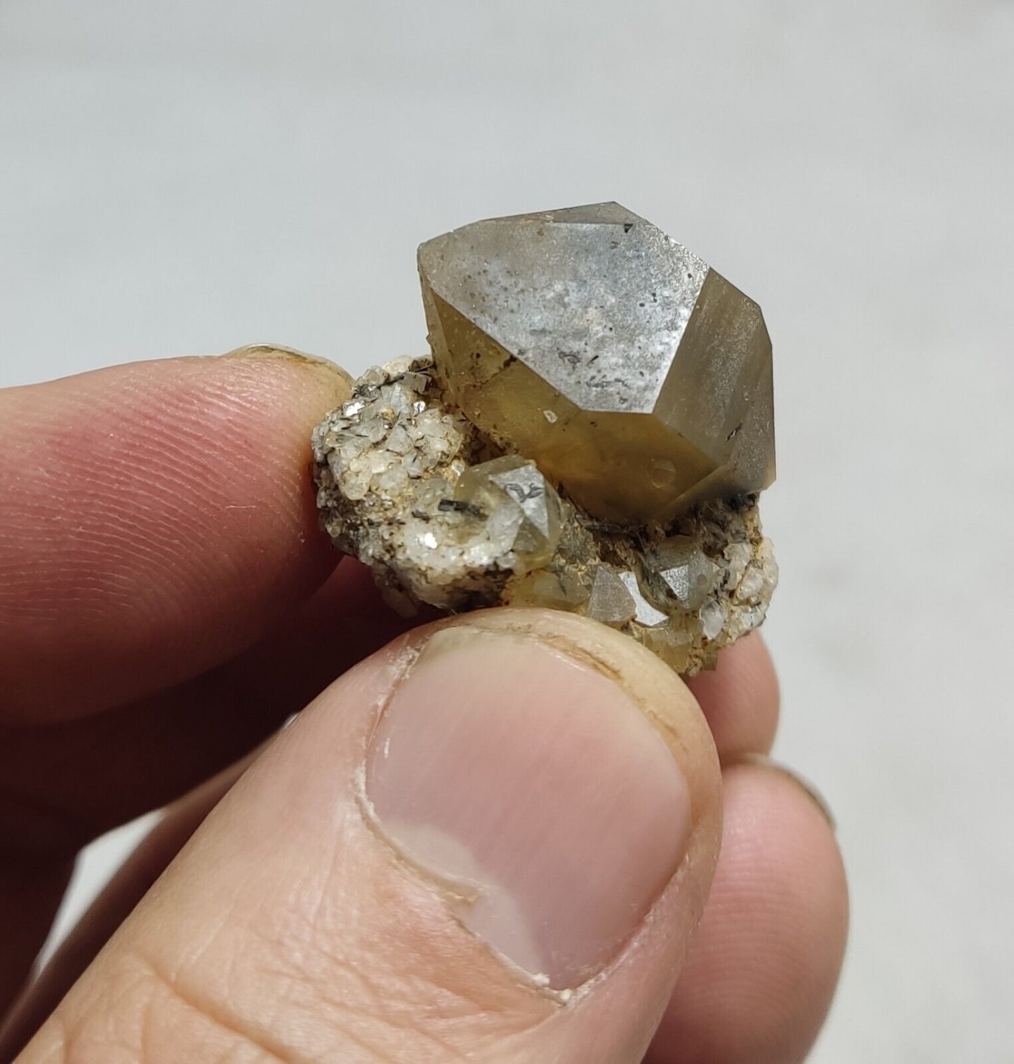 An aesthetic natural terminated astrophyllite Quartz crystal on matrix 15 grams
