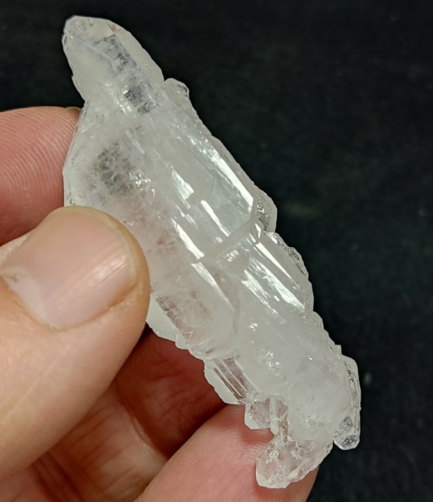 An amazing specimen of terminated faden Quartz crystal 16 grams