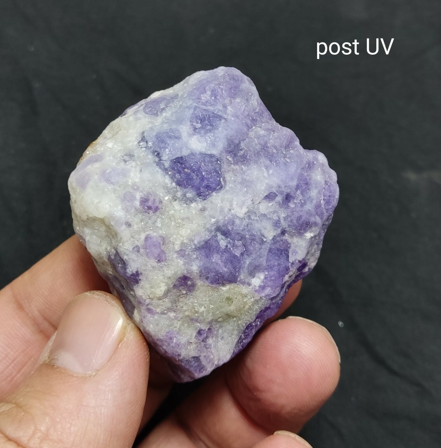 An amazing specimen of hackmanite on matrix highly Tenebrescent 58 grams