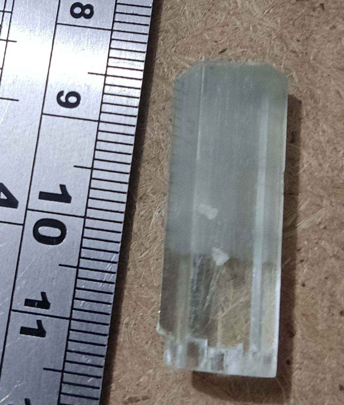 An Aesthetic specimen of double terminated aquamarine crystal 6 grams