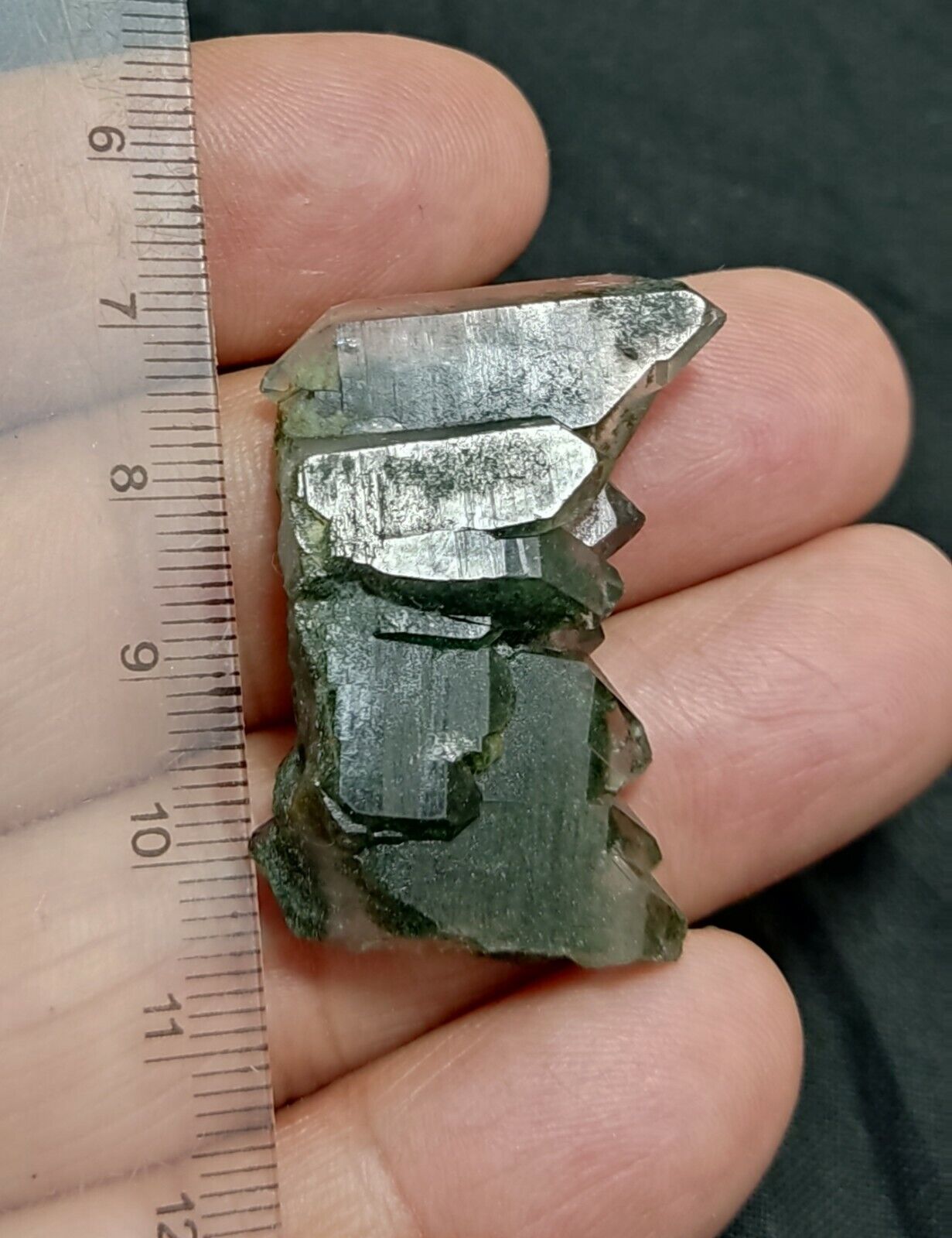 A very Aesthetic Natural beautifully terminated Chlorite Quartz crystal 12 grams
