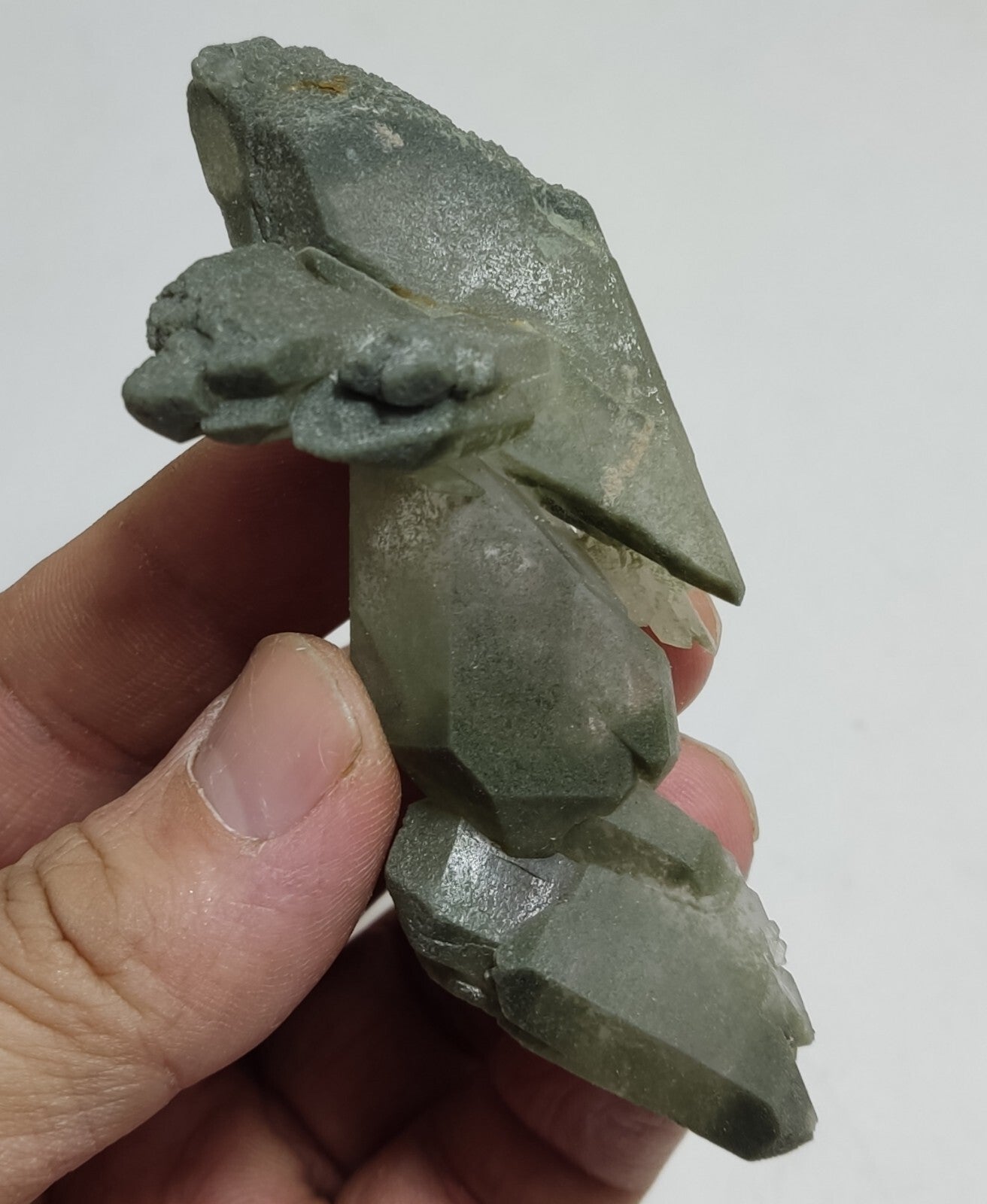 An Aesthetic Natural beautifully terminated Chlorite Quartz cluster 63 grams