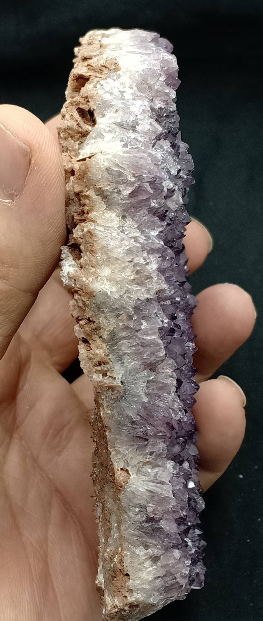 Single beautiful drusy amethyst Clusters plate 402 grams