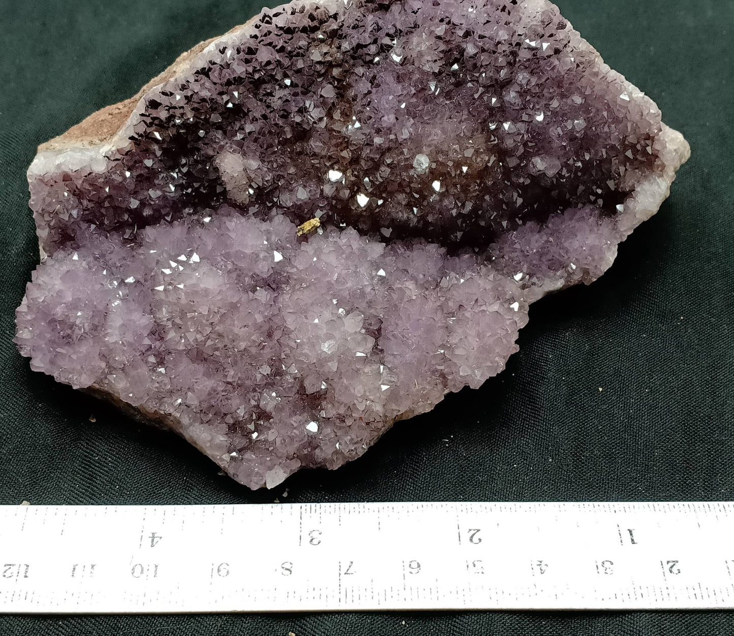 Drusy Amethyst crystals Cluster plate 425 grams