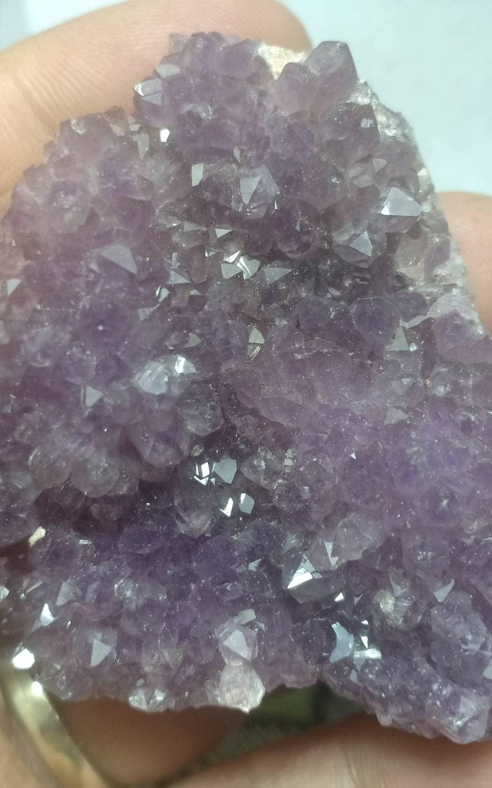 Single beautiful Drusy Amethyst crystals Cluster small plate 65 grams