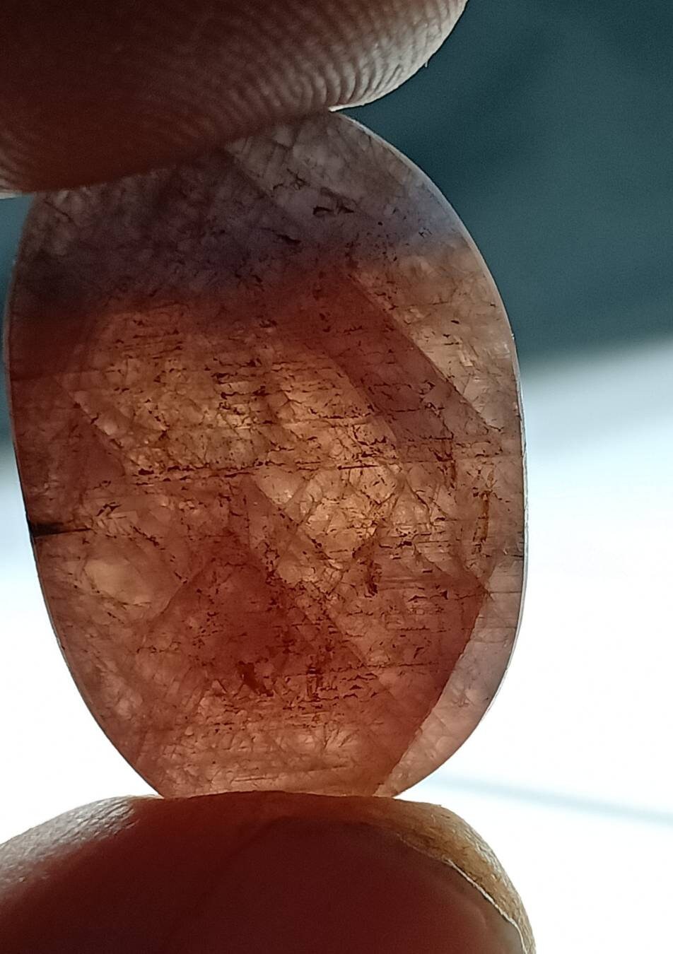 Single beautiful rose cut sapphire gem 42 carats