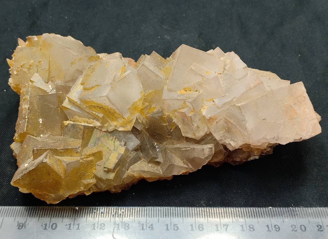 An amazing perfectly terminated Fluorite cubes Cluster 568 grams