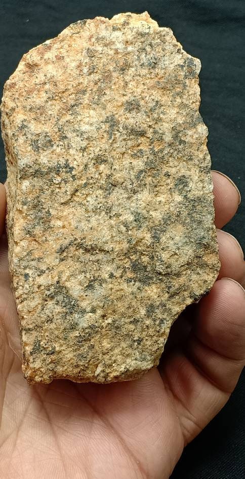 An amazing specimen of aegirine included quartz Crystals on Granite matrix with associated rutile, and albite 288 grams