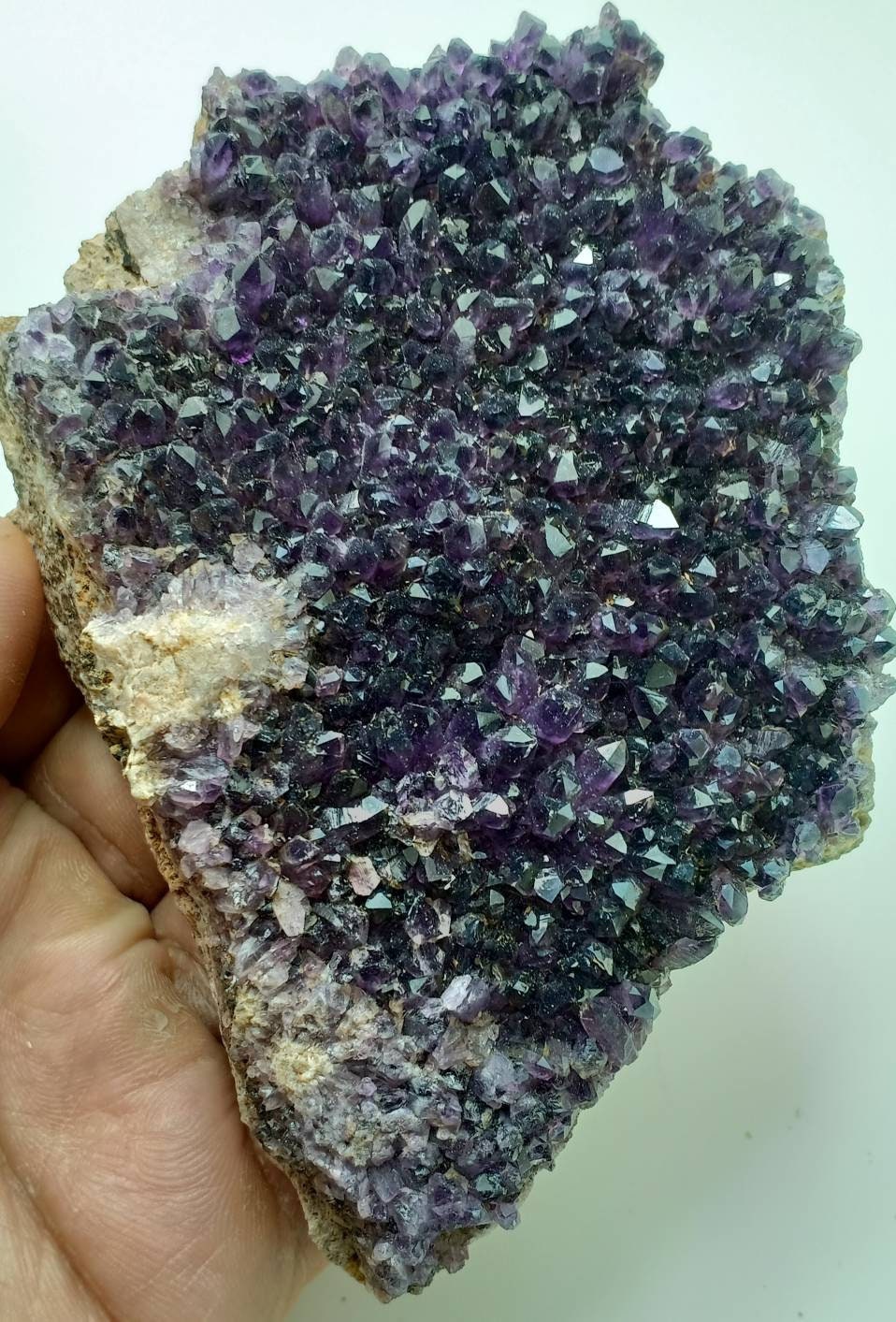 Single Beautiful drusy Amethyst crystals Cluster plate shape