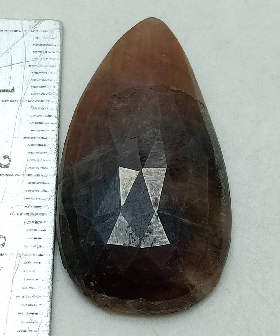 Rose cut sapphire with flat bottom 53 carats