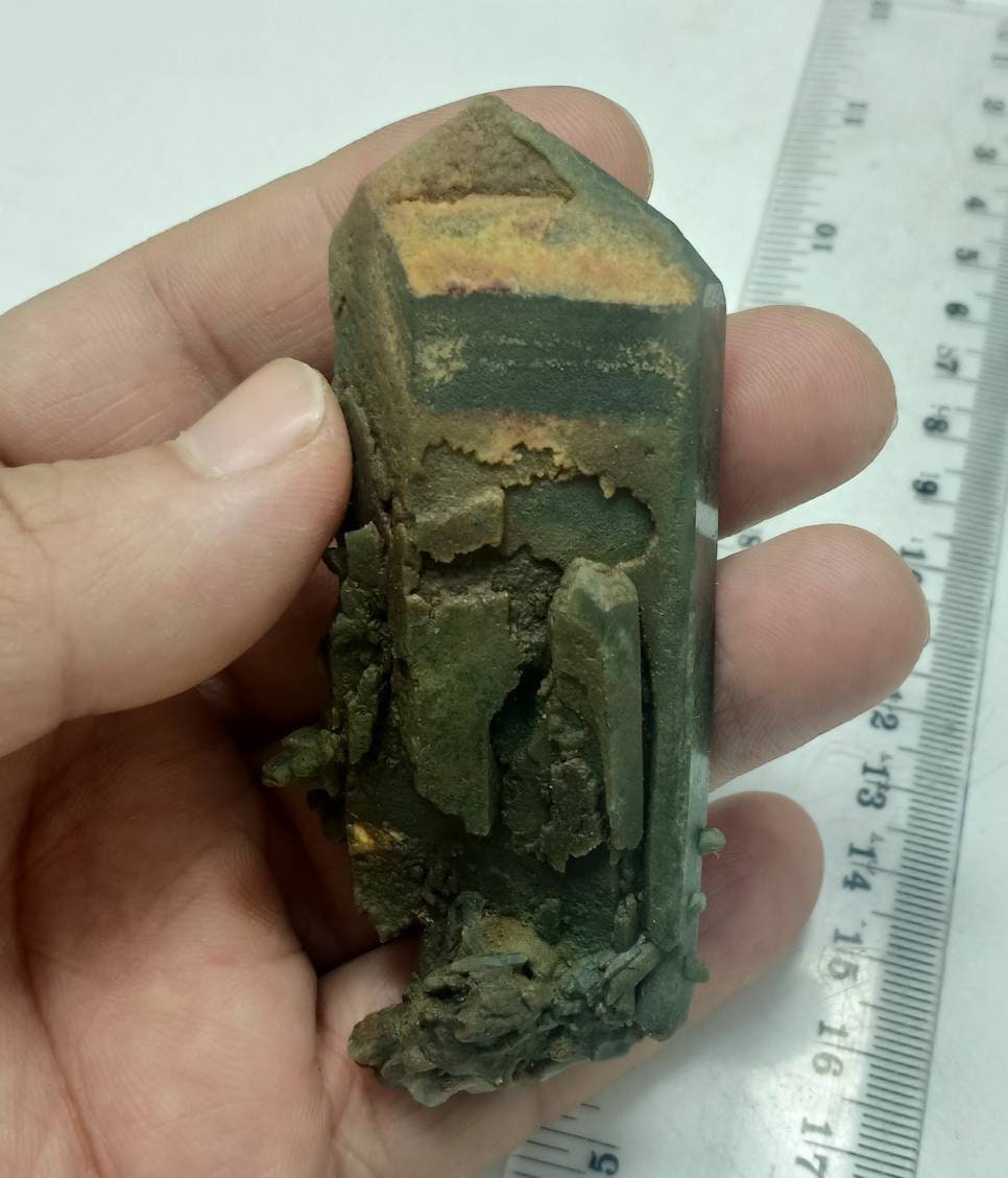 An Aesthetic Natural crystal of beautifully terminated Chlorite Quartz 78 grams