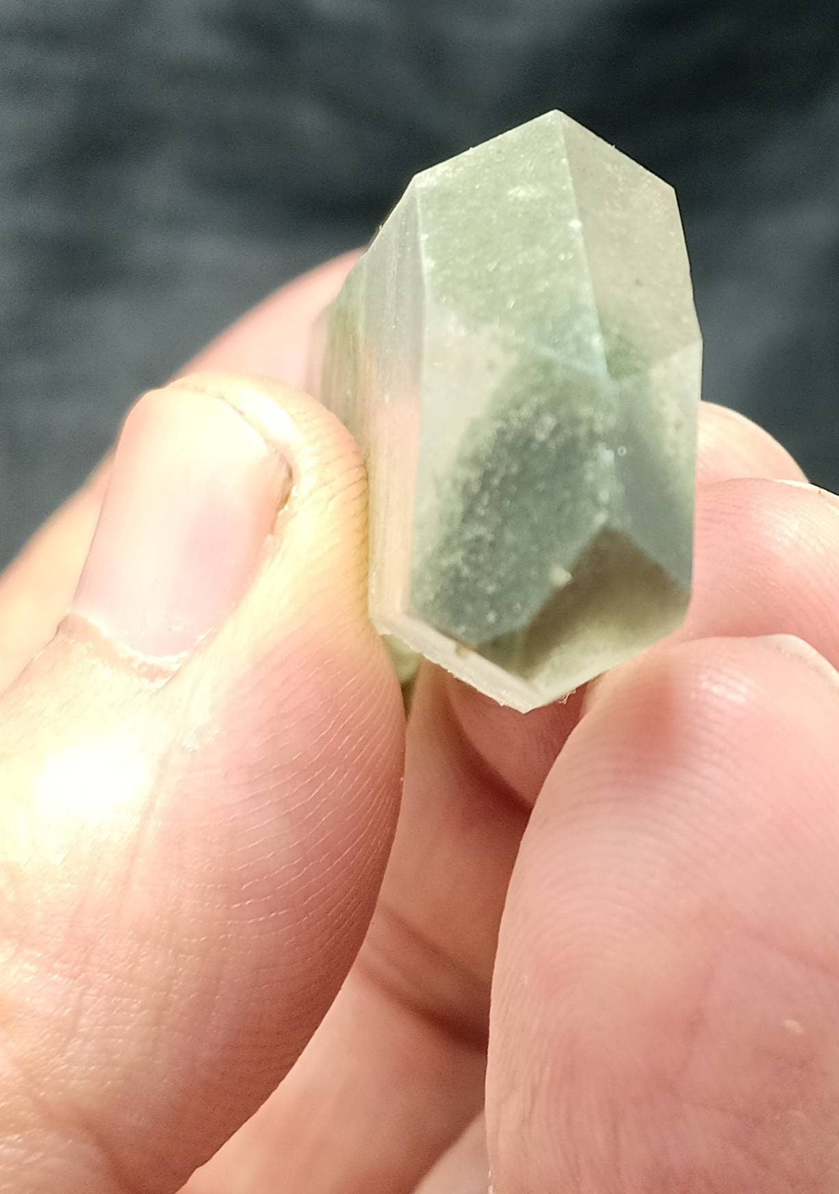 An Aesthetic Natural crystal of beautifully terminated Chlorite Quartz 44 grams