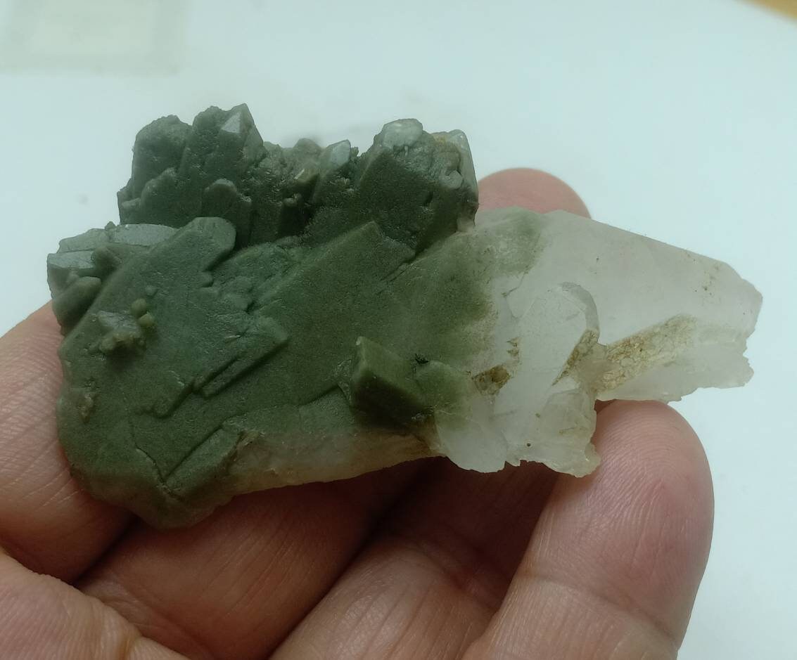 An Aesthetic Natural beautifully terminated Chlorite Quartz crystals cluster 59 grams