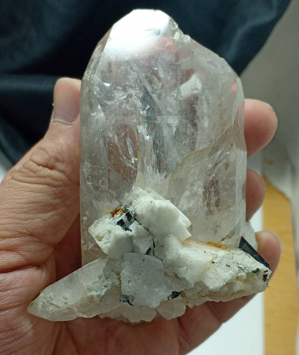 Black Tourmalines crystals with Quartz and some albite 283 grams