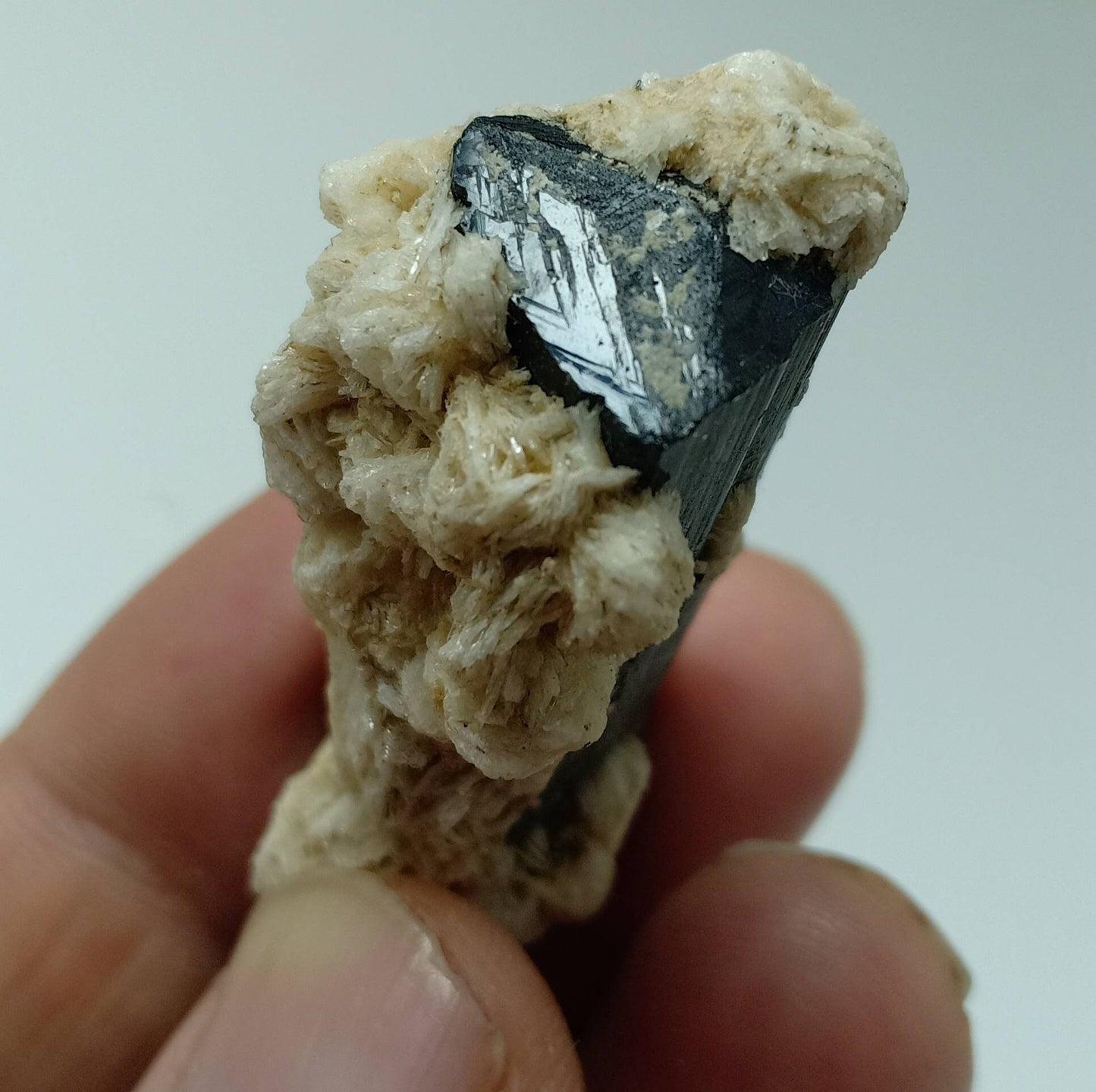 An Aesthetic Natural Tourmaline crystal with associated Albite 30 grams