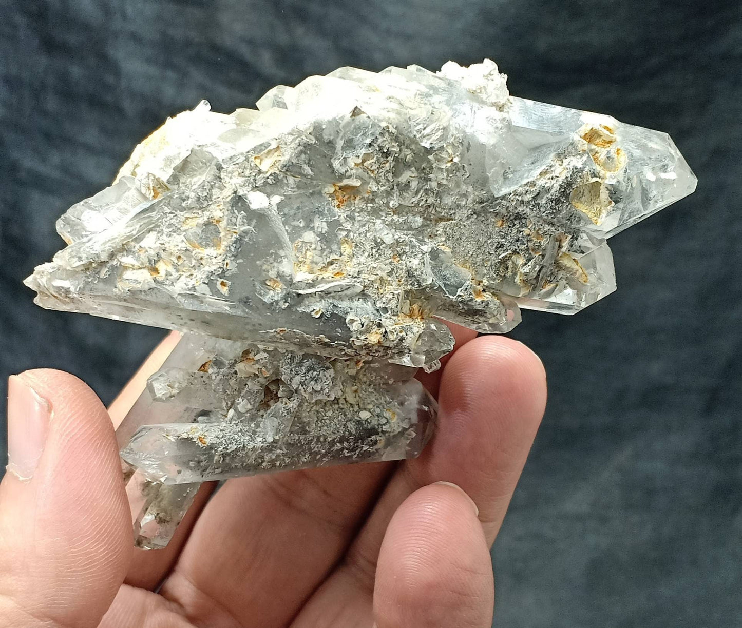 Quartz Crystals terminated cluster 145 grams