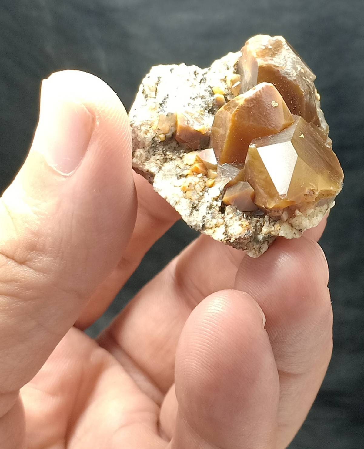 Astrophyllite Quartz Crystals cluster on matrix of granite 44 grams