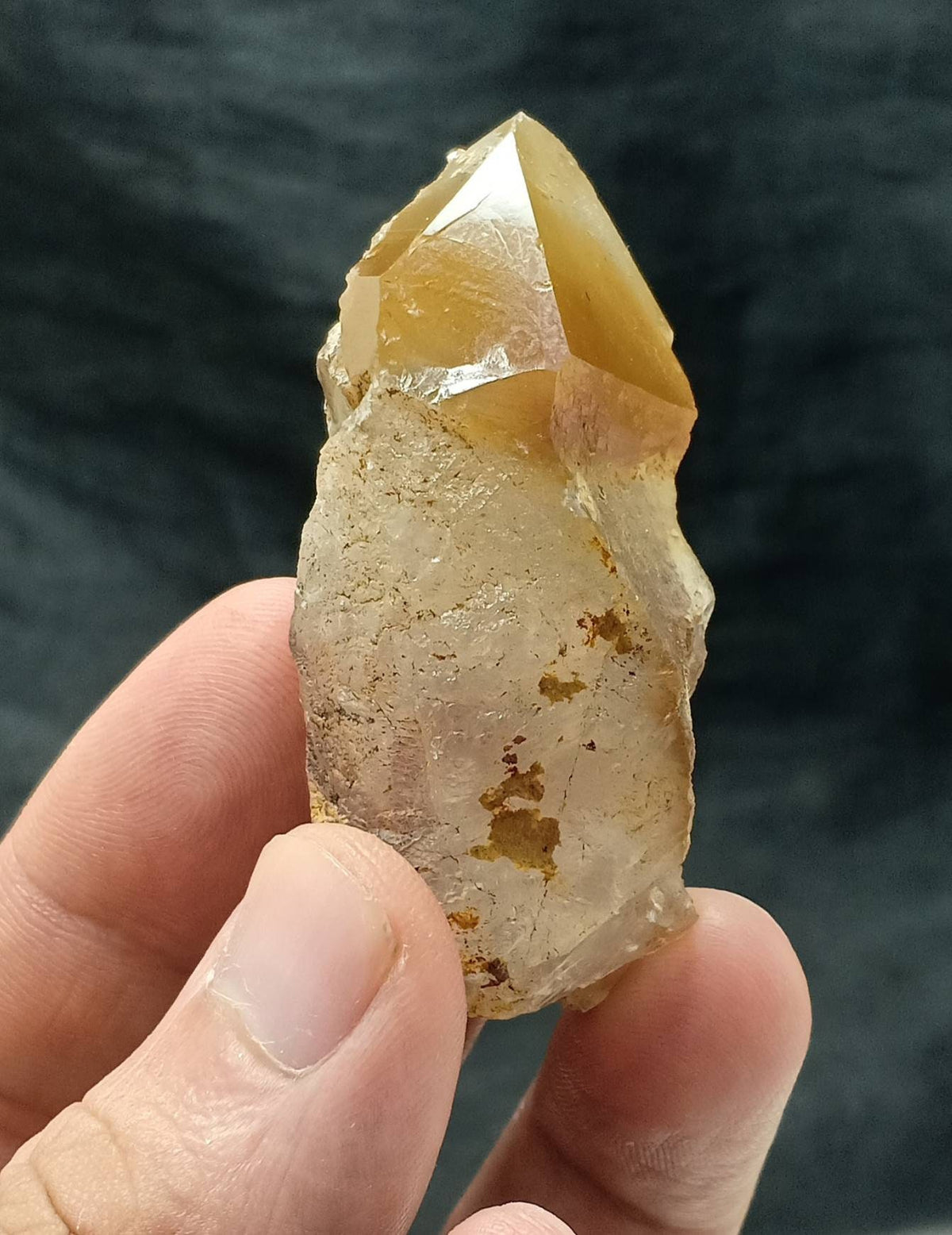 Astrophyllite included terminated Quartz Crystal 58 grams