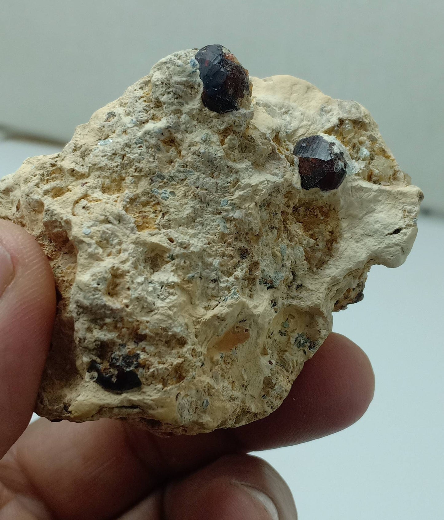 Amazing specimen of hydroxyl clinohumite  crystals specimen on matrix 134 grams