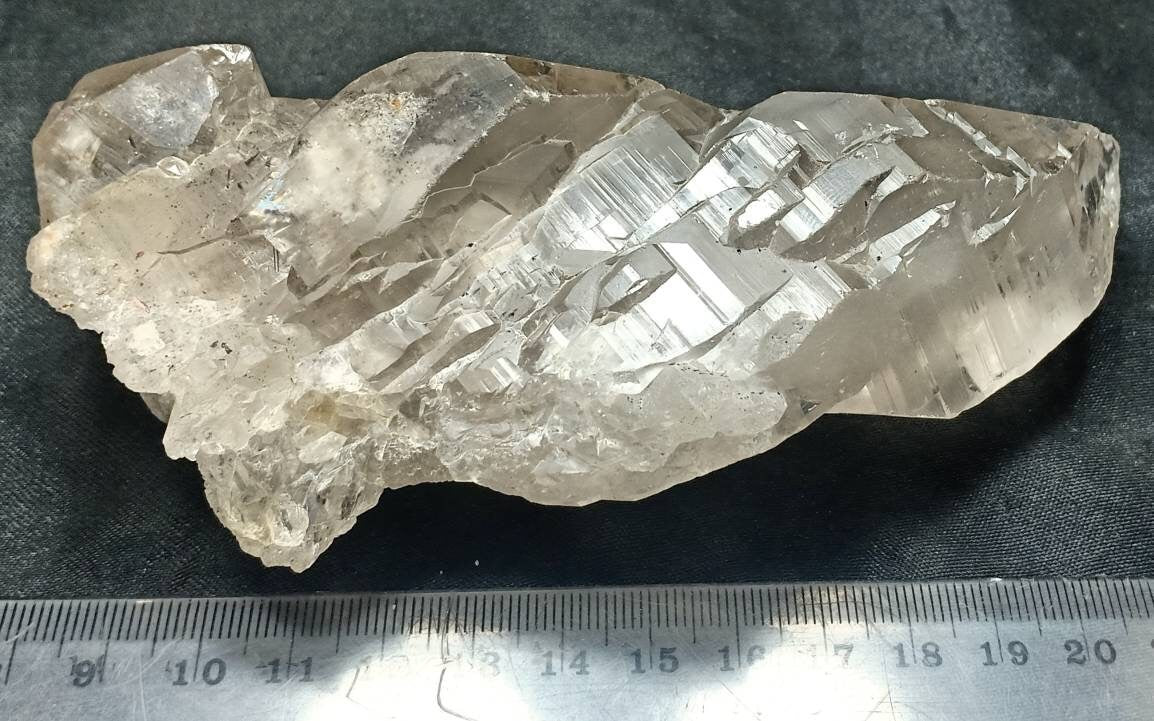 Terminated skeletal smoky Quartz Crystals clustere 396 grams