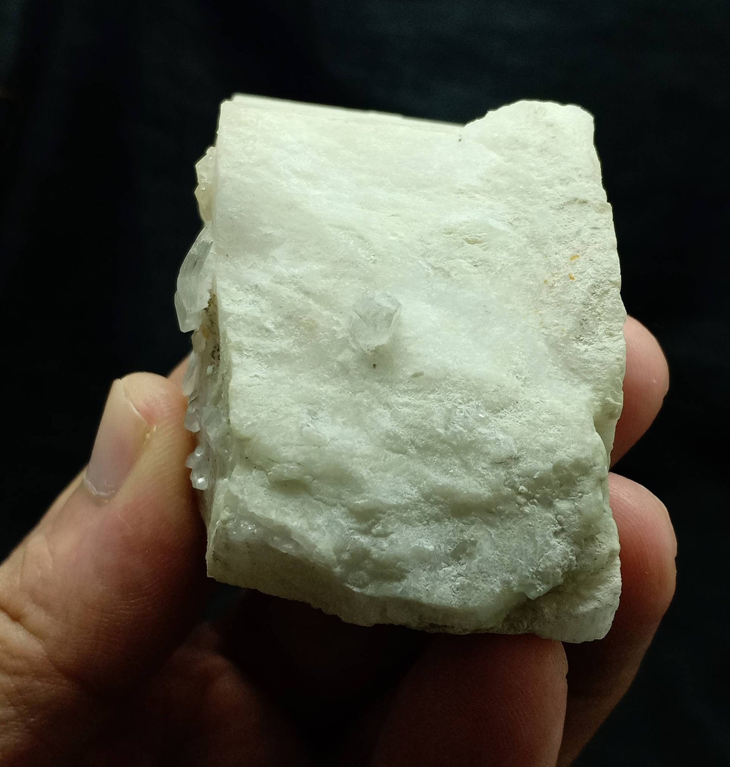 Terminated Feldspar crystal with Garnet and quartz crystals 148 grams