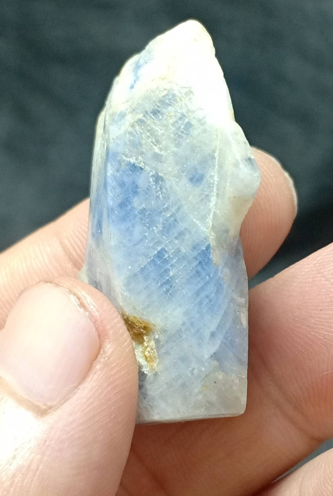 An amazing perfectly terminated blue sapphire crystal 30 grams