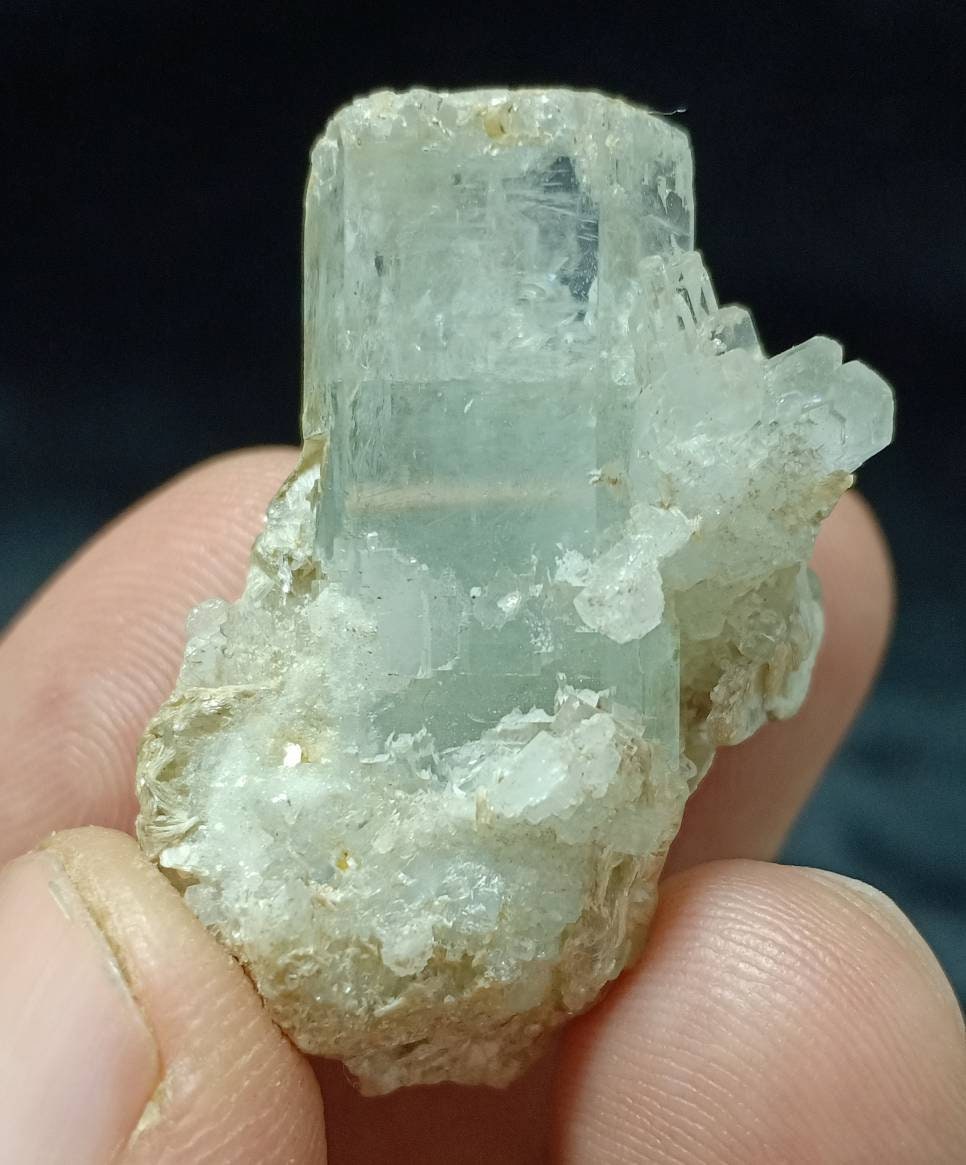 An amazing Aquamarine Crystals specimen with associated Muscovite 15 grams