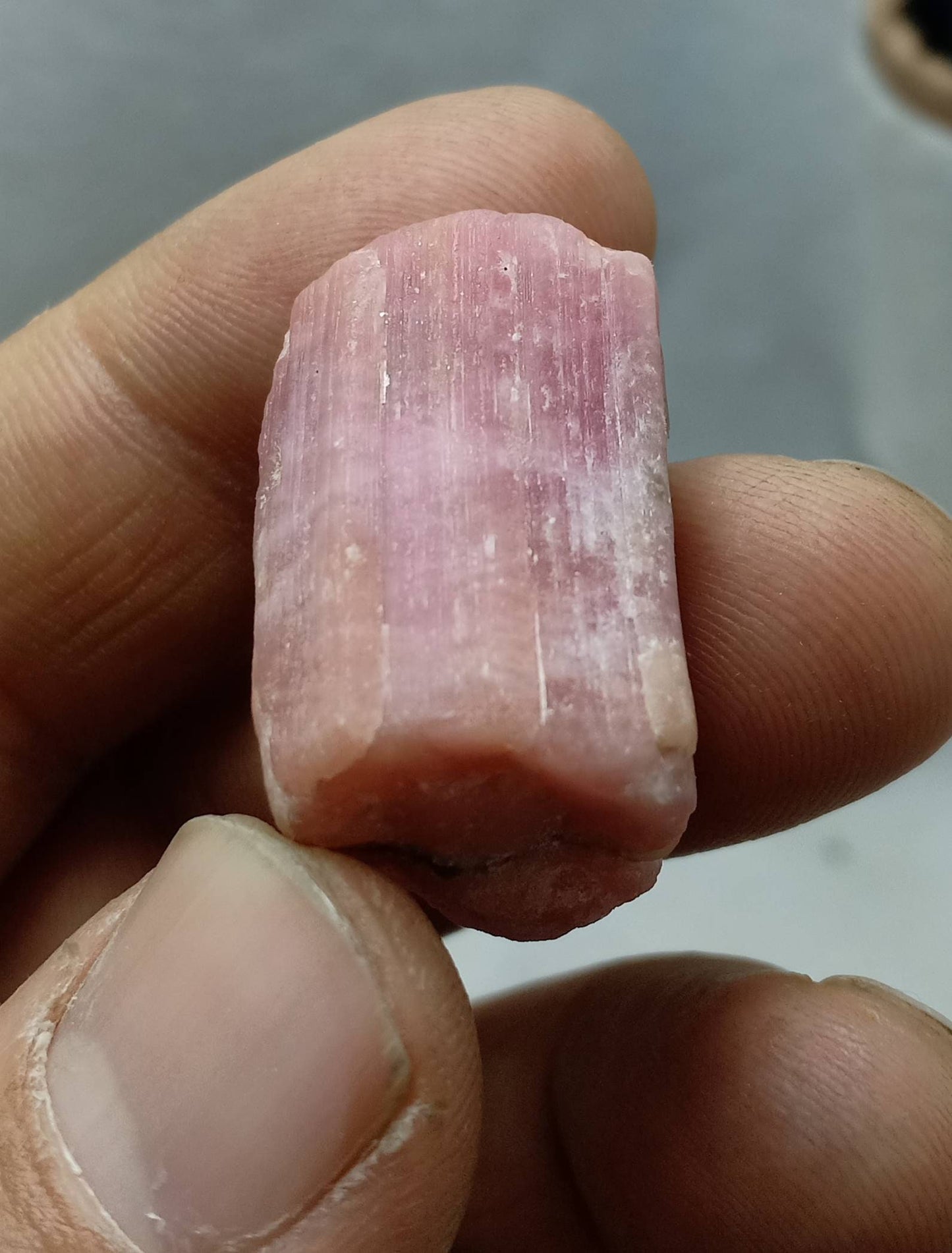 Single amazing natural pink Tourmaline crystal 95 carats