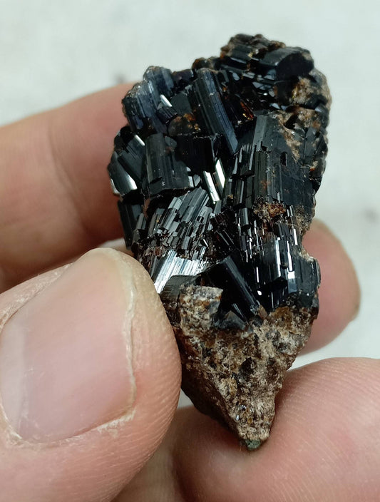 Natural usterous crystal specimen of dark brown Vesuvianite 32.5 grams